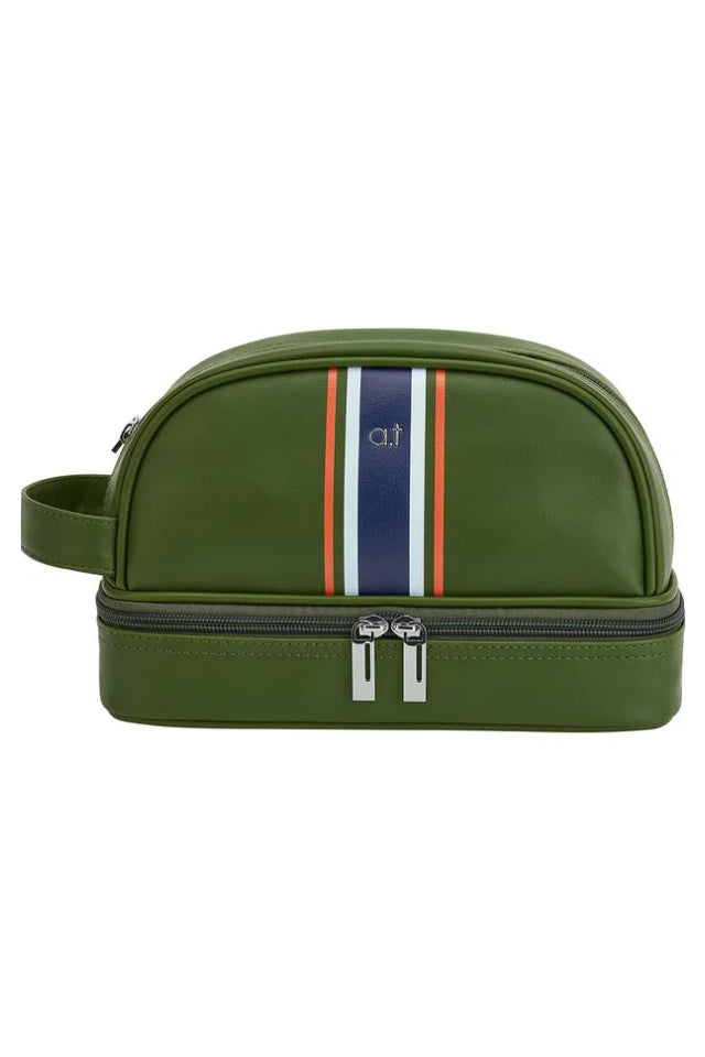 AT10ST Mens Stripe Toiletry Bag