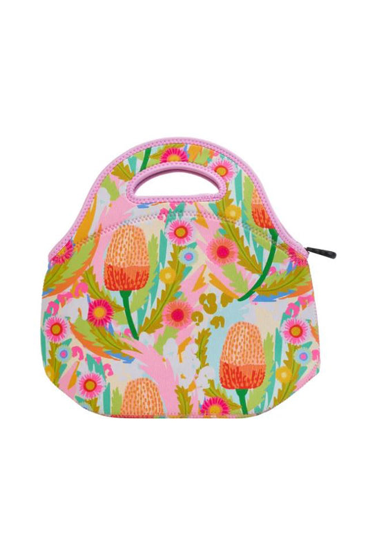 AT11N Neoprene Lunch Bag Paper Daisy