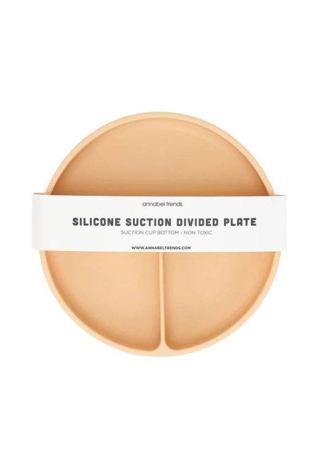 Suction Divided Plate - Caramel