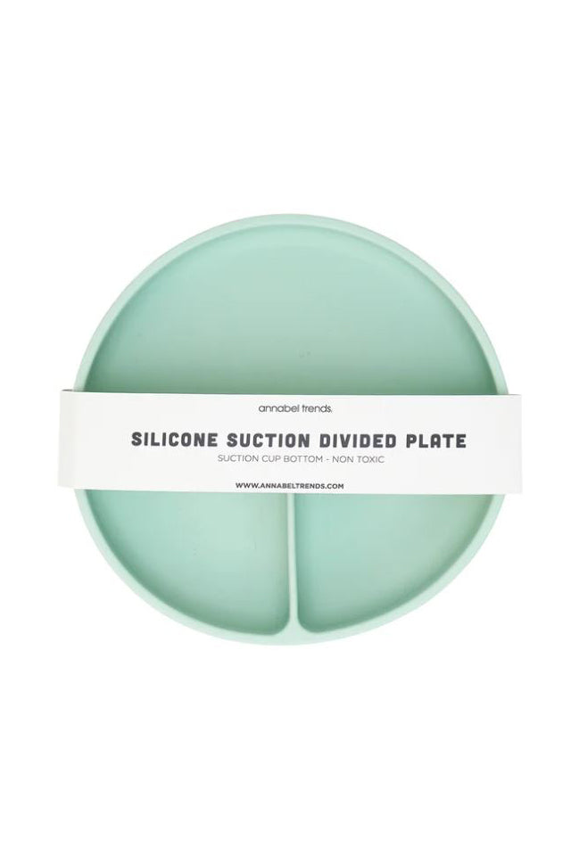 Suction Divided Plate - Moss