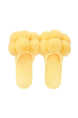 AT842L Cosy Luxe Slippers Pom Pom
