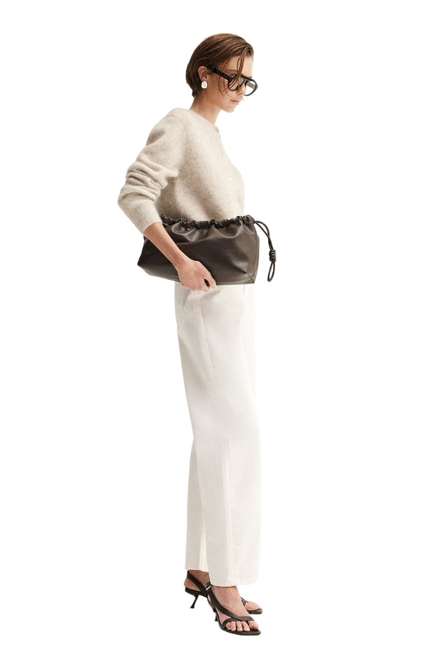 Abigail Knit Cardigan - White Marle