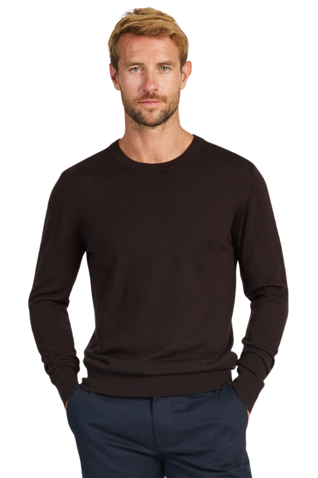 Academy Merino Crew - Coffee Bean