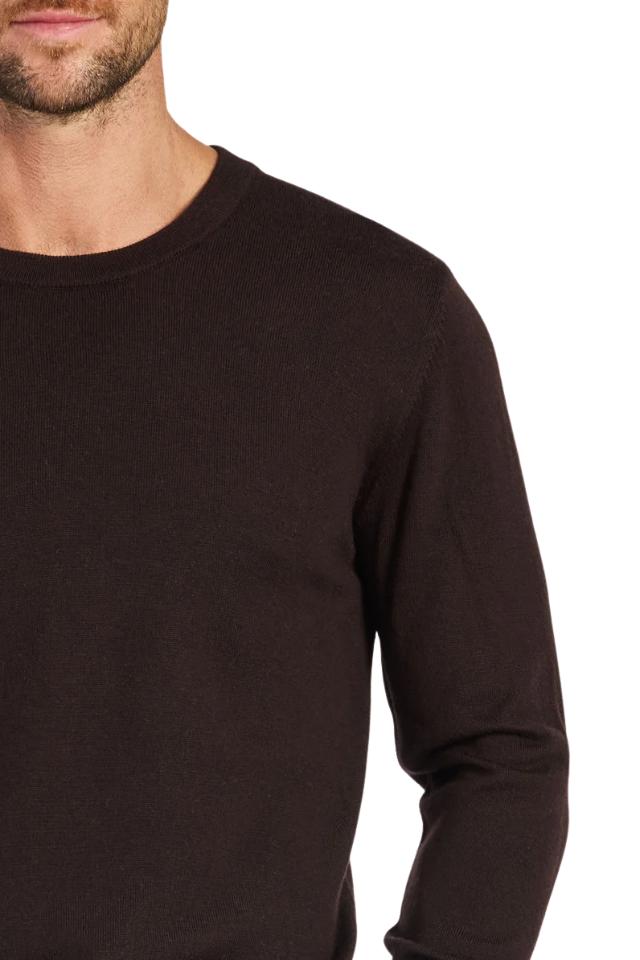 Academy Merino Crew - Coffee Bean