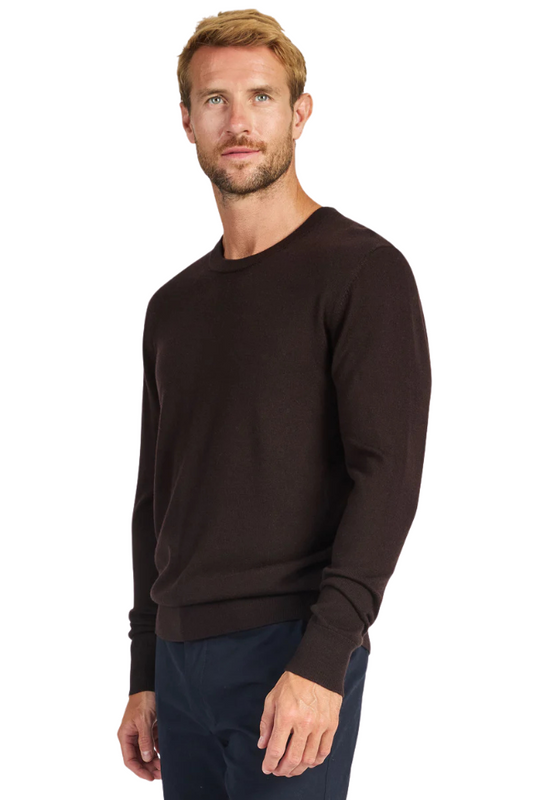 Academy Merino Crew - Coffee Bean