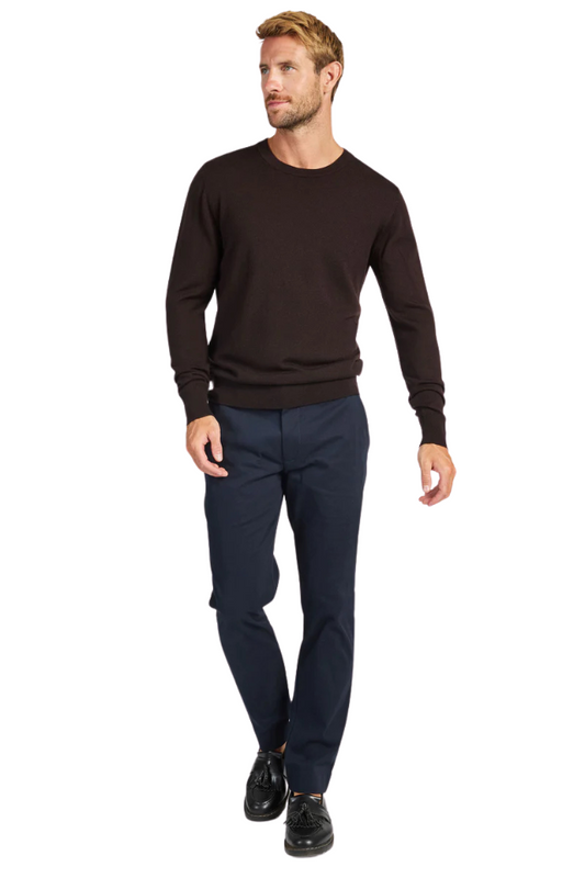 Academy Merino Crew - Coffee Bean