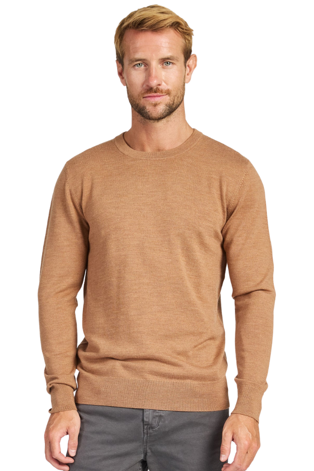 Academy Merino Crew - Otter Tan