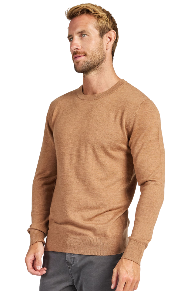 Academy Merino Crew - Otter Tan