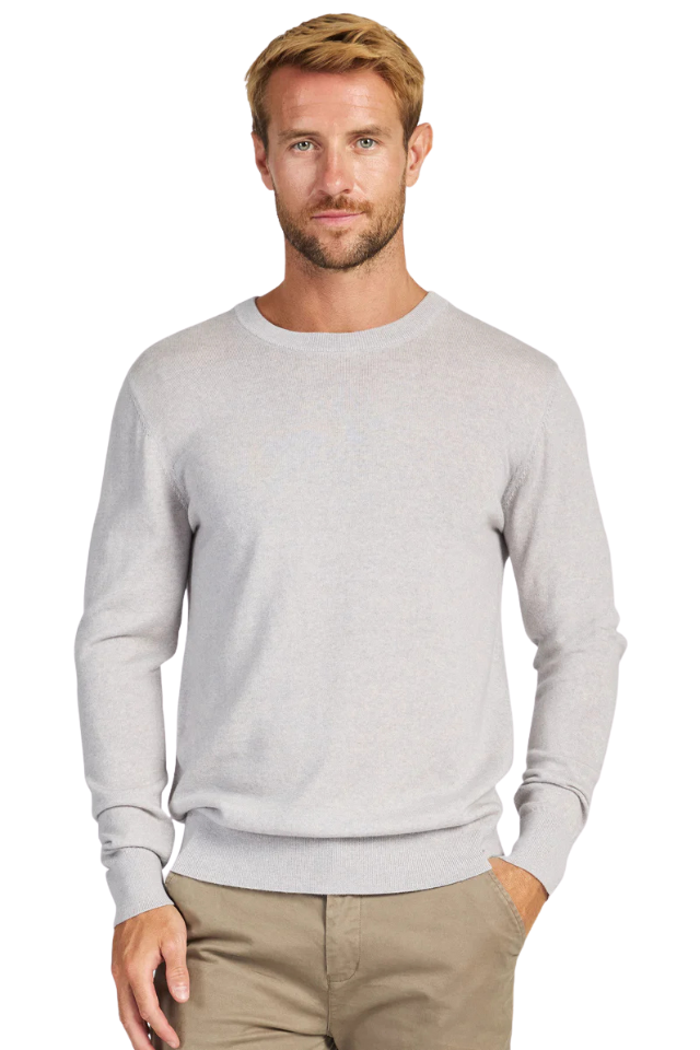 Academy Merino Crew - Silver Light