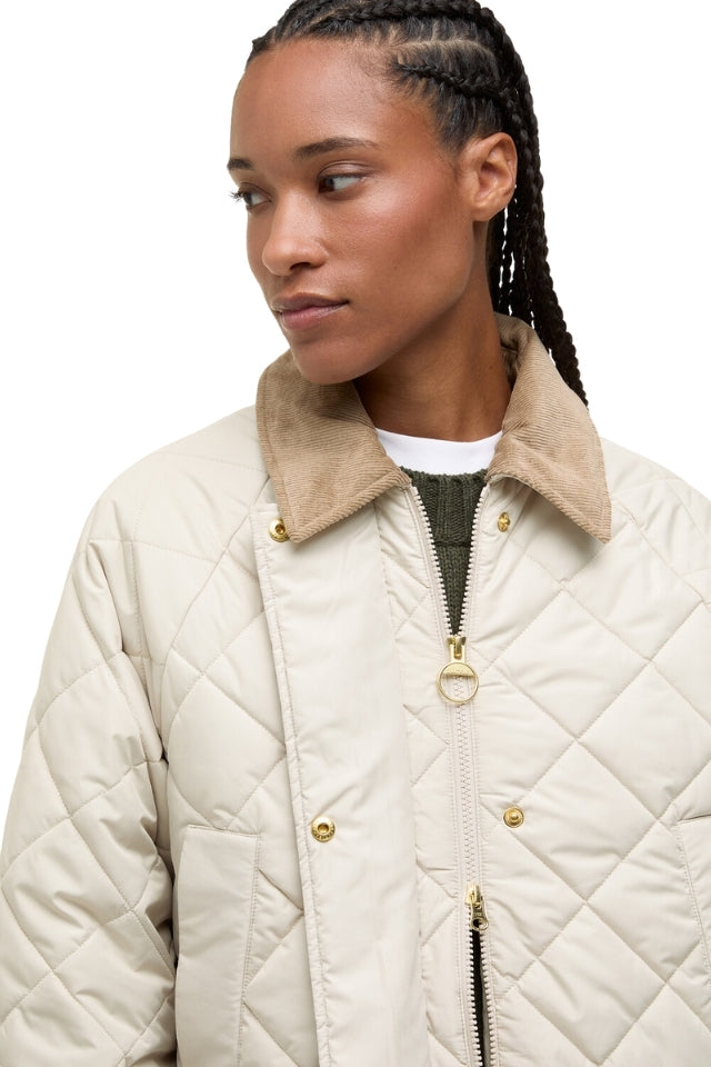 Aldburgh Quilted Jacket - Oatmeal/Ancient Tartan