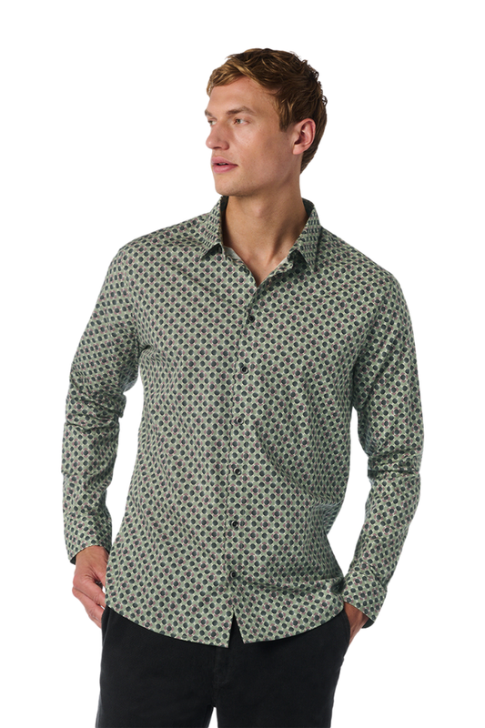 Allover Print Stretch Shirt