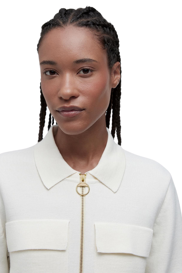 Alma Knitted Zip Through Cardigan