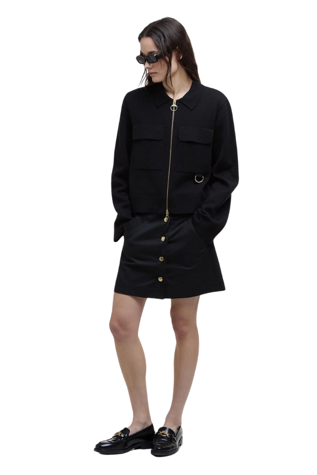 Alma Knitted Zip Through Cardigan