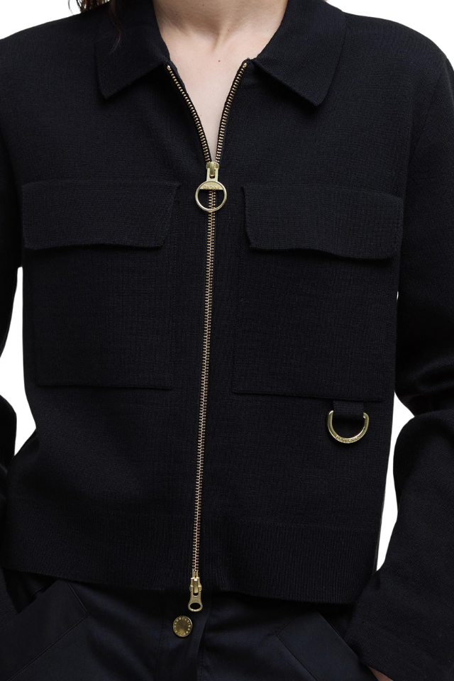 Alma Knitted Zip Through Cardigan