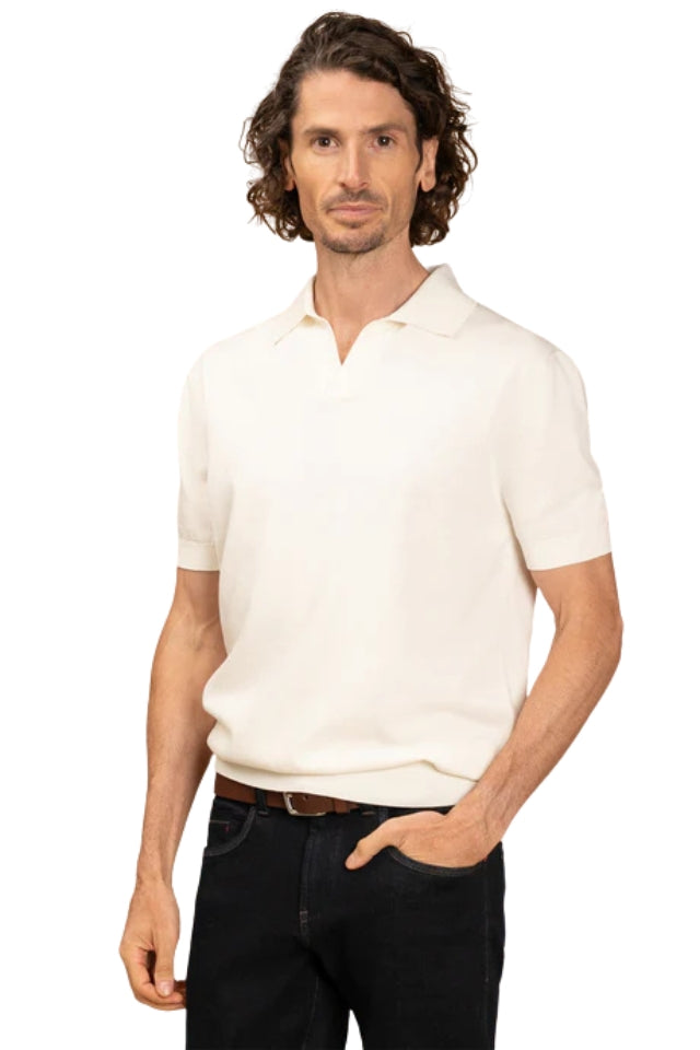 Amalfi Off-White Knitted Polo