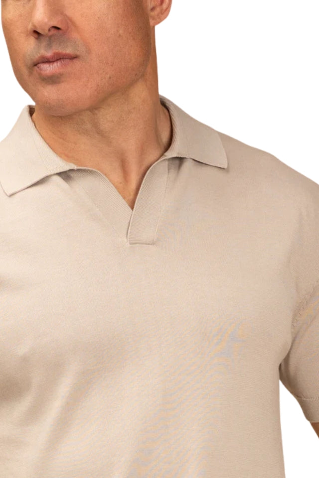 Amalfi Beige Knitted Polo