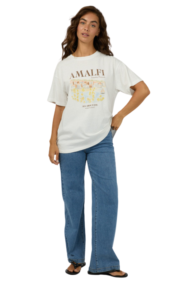 Amalfi Relaxed Tee - Vintage White