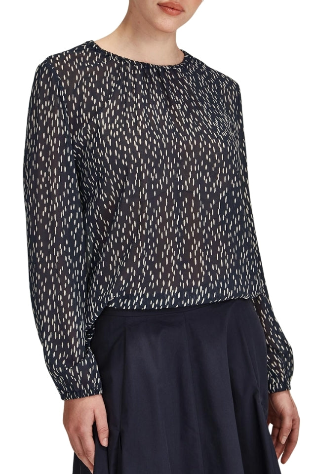Anna Spot Top - Navy Spot