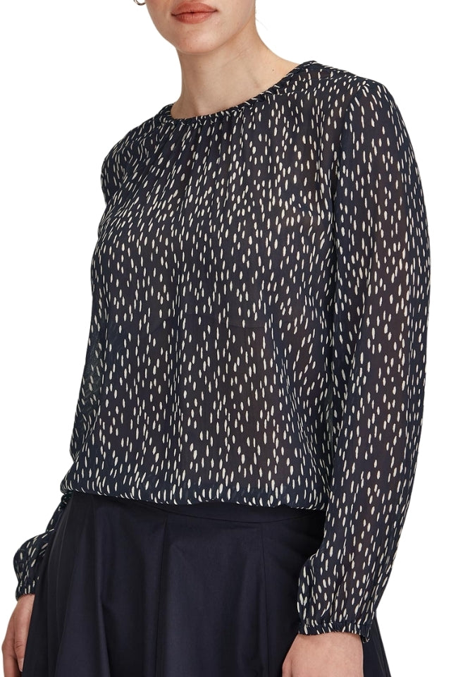 Anna Spot Top - Navy Spot