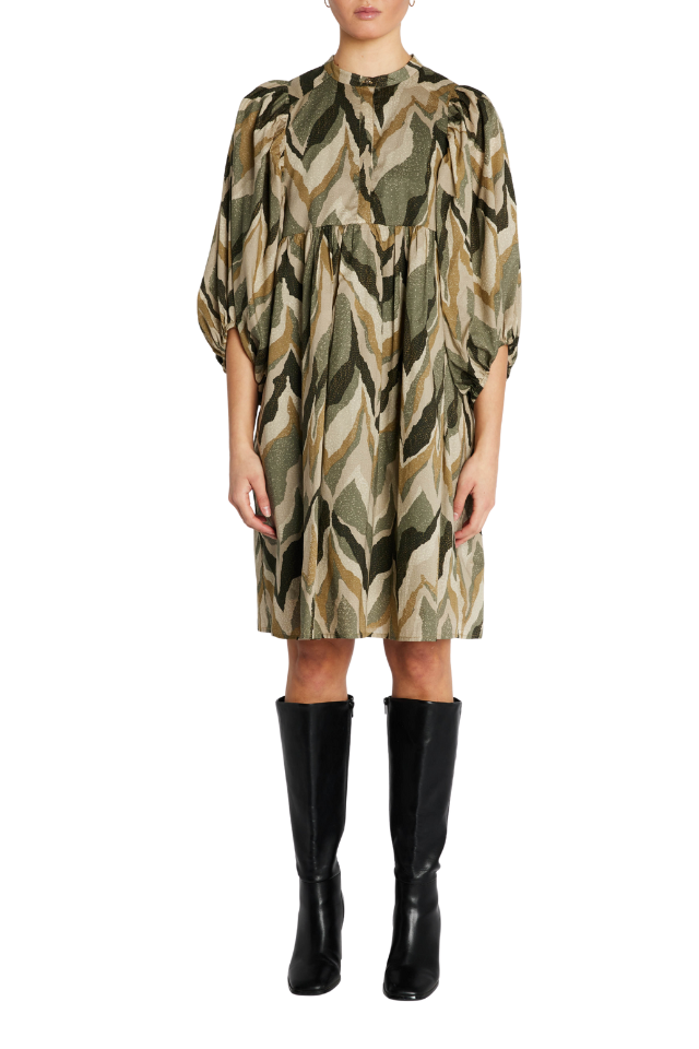 Aster Sarina Dress - Green Print
