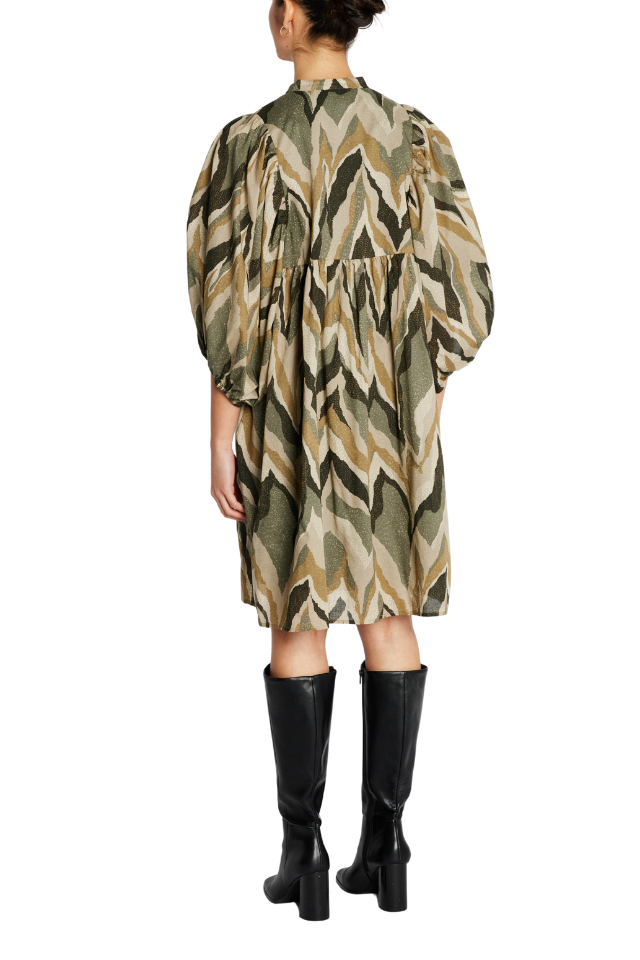 Aster Sarina Dress - Green Print