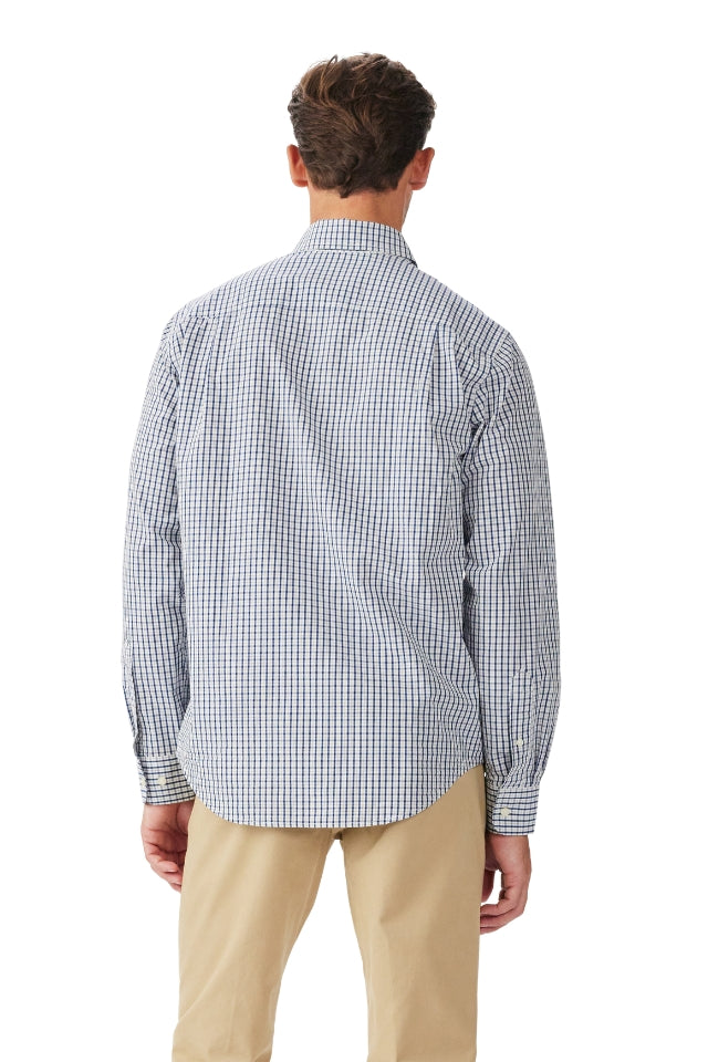Augusta Classic Poplin Shirt - White/Blue
