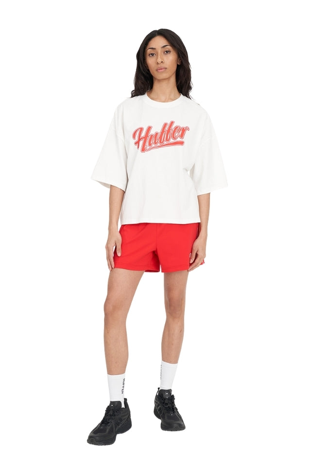 BOXY CROP TEE 220/1ST BASE - Chalk