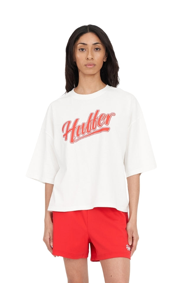 BOXY CROP TEE 220/1ST BASE - Chalk