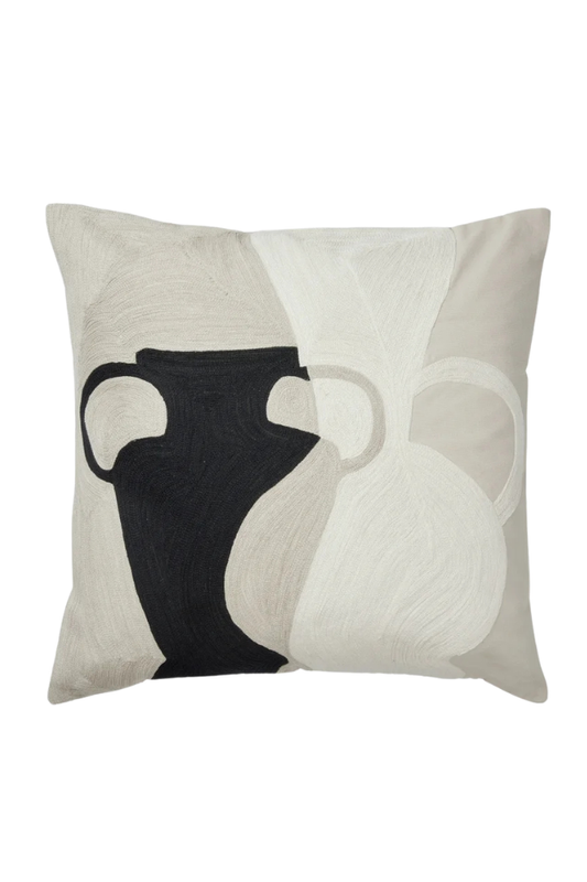 Eva Cushion Cover - Black Beige