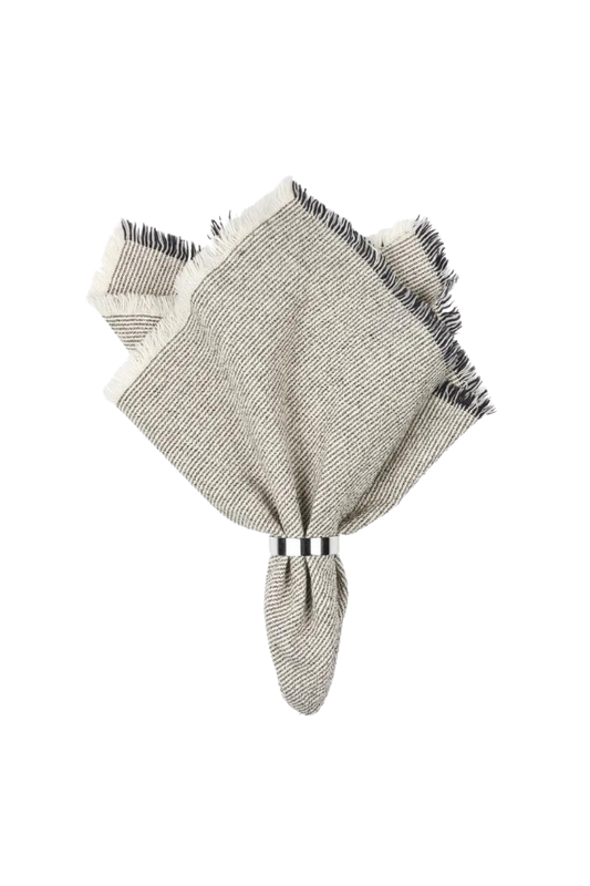 Elouise Napkin - Off White, Black