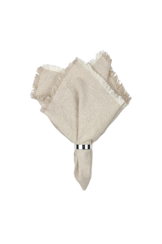 Elouise Napkin - Off White, Taupe