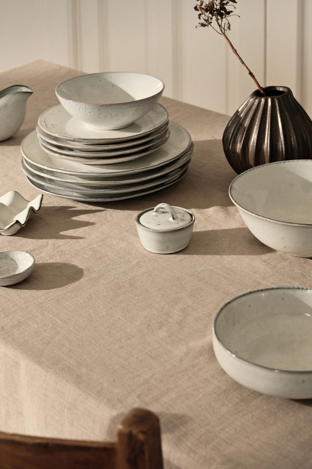 Nordic Sand Salt Bowl with Lid
