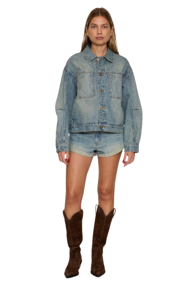 Bailey Jacket - Dirty Crinkle Blue