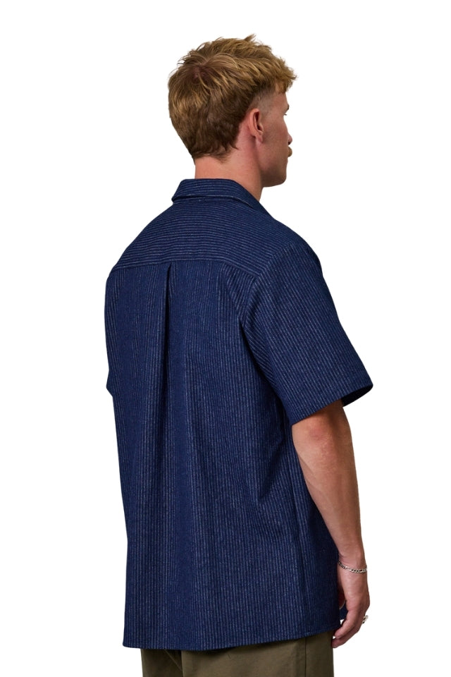 Ballast SS Shirt - Stripe Denim