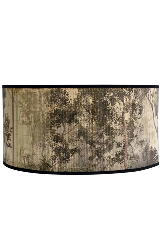 Bamboo Lightshade - Green Trees