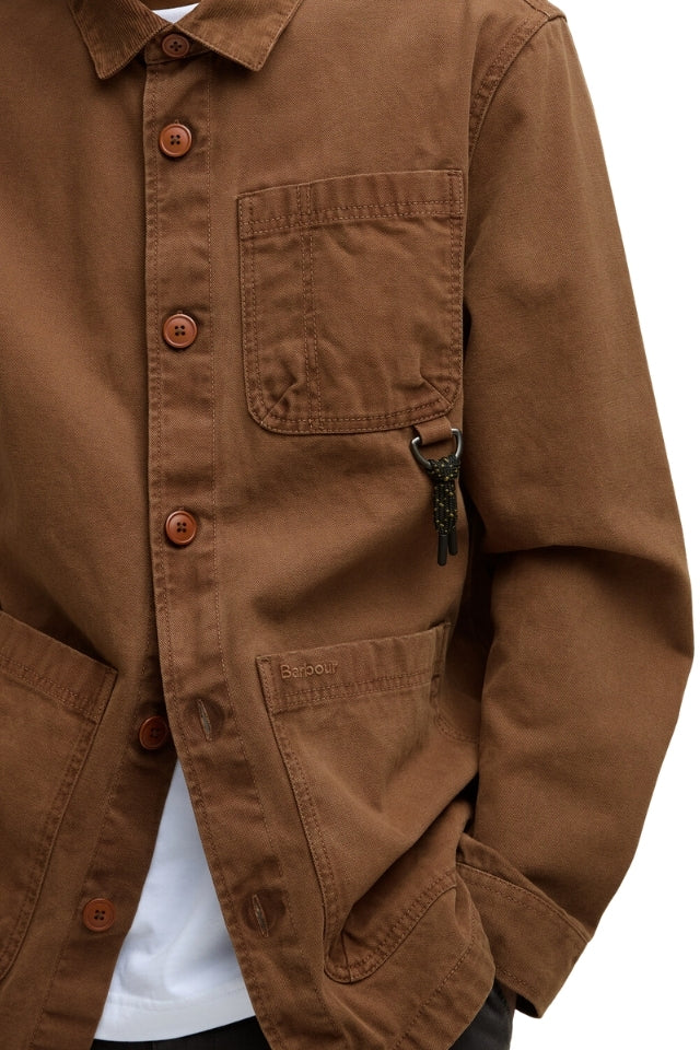 Bowland Garment Dyed Overshirt - Umber