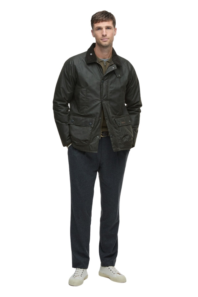 Modern Beaufort Check Wax Jacket - Olive Check