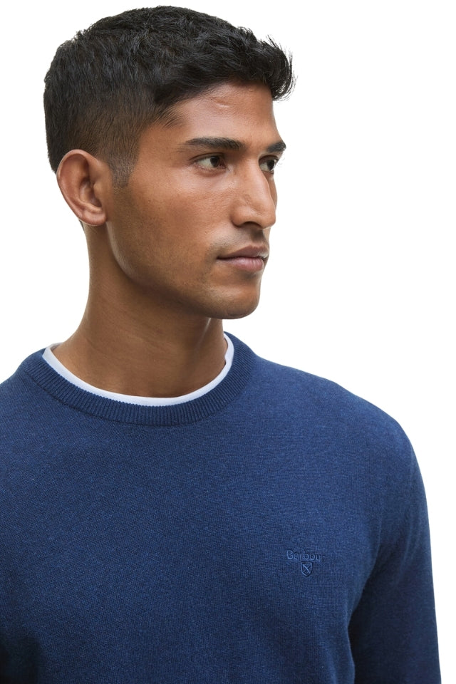 Pima Cotton Crew Neck Sweater - Inky Marl