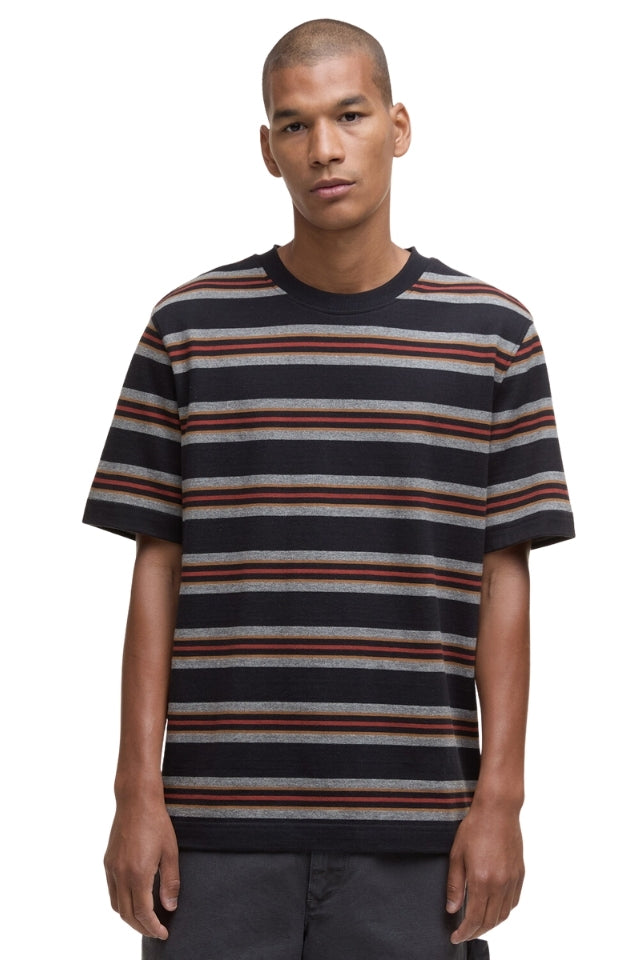 Sandwick Relaxed Striped T-Shirt - Black