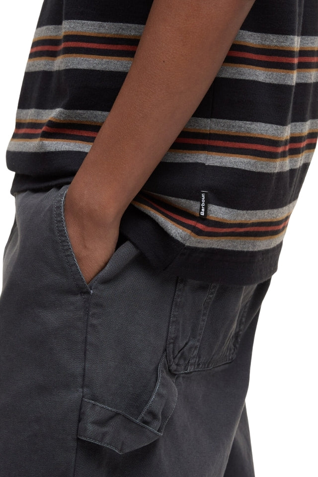 Sandwick Relaxed Striped T-Shirt - Black