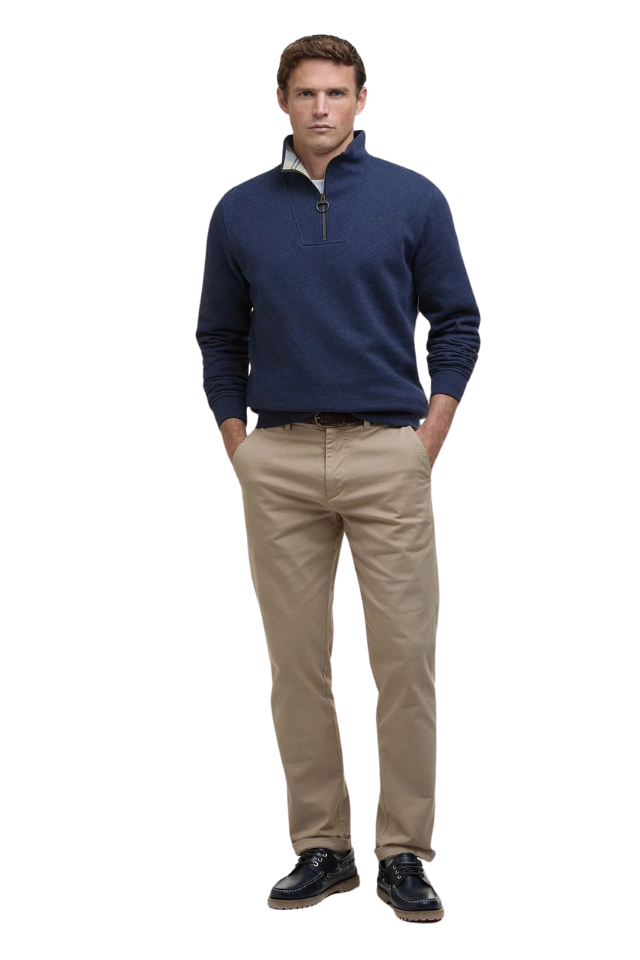 Washed Stretch Twill Regular Fit Trouser - Washed Stone