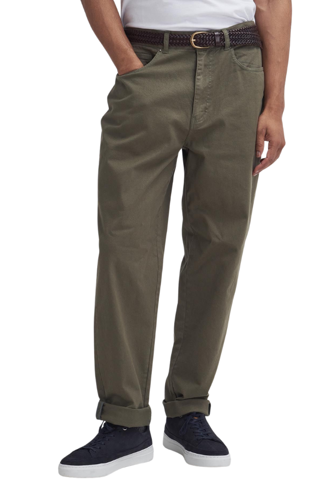 Washed Stretch Twill Regular Fit Trouser