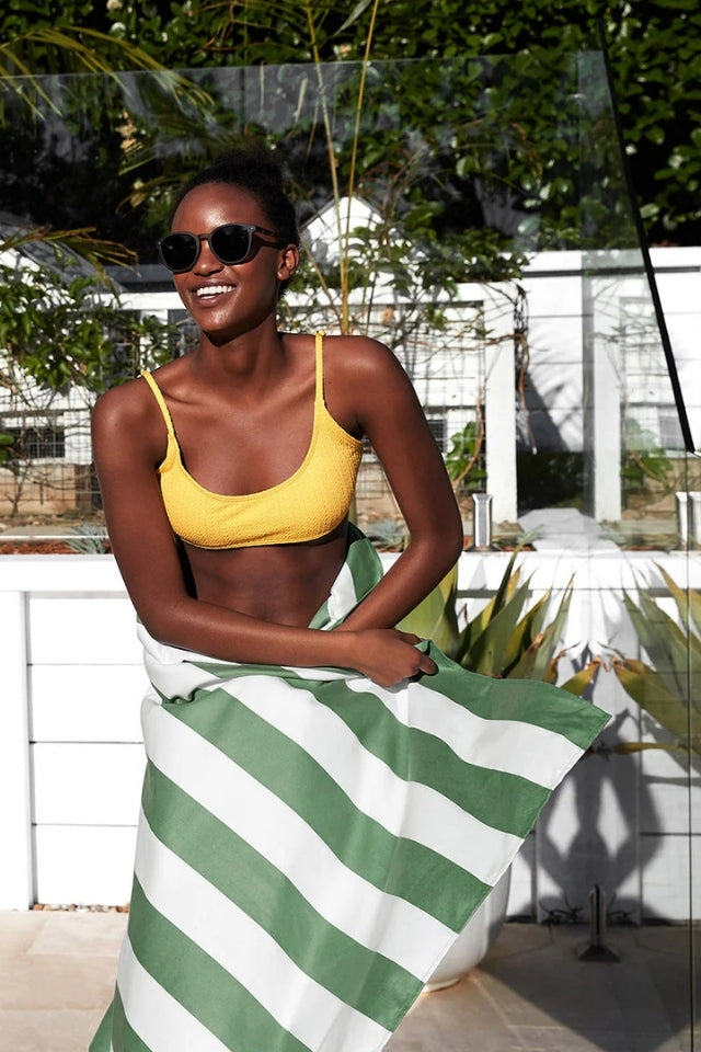 Beach Towel Cabana Collection - Cayman Olive