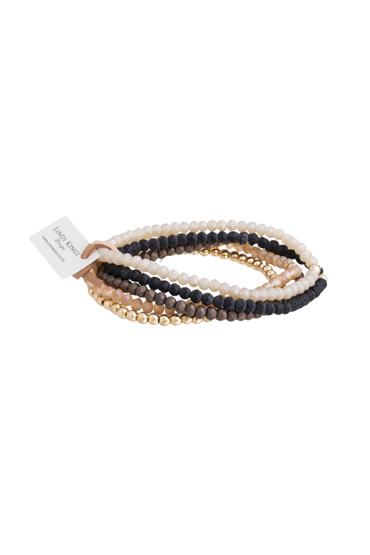 Beaded Bracelet Set - Bronzed