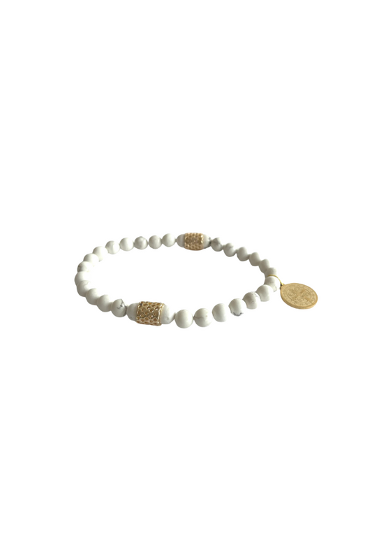 Beaded Bracelet - Cream Howlite