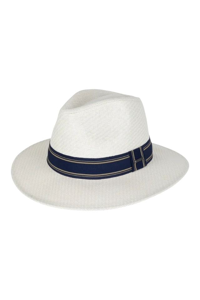 Beaumont Mens Safari Fedora - Off White