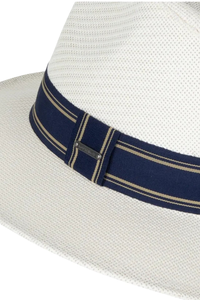 Beaumont Mens Safari Fedora - Off White