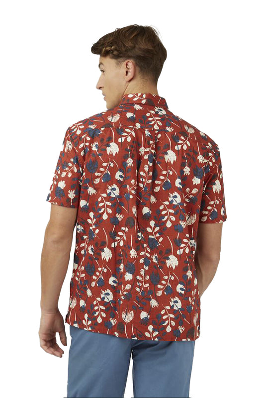 Stencil Floral Print Shirt