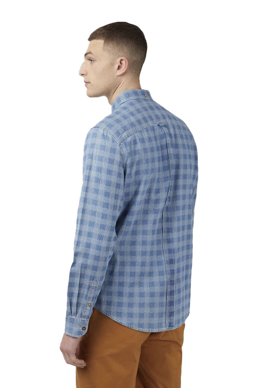 Indigo Geo Check Shirt