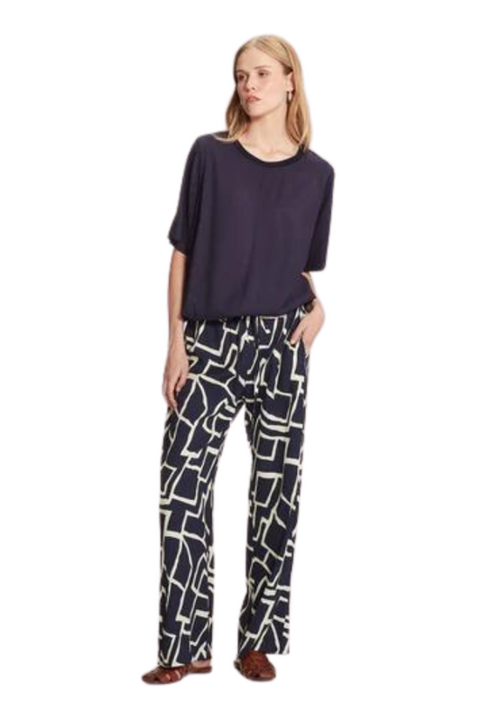 Bennett Print Pant - Navy Print